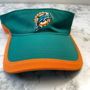 Vintage 90s Reebok Miami Dolphins Retro Turquoise & Orange Classic Visor